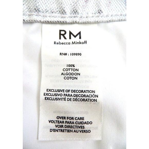 NEW! Rebecca Minkoff Silver Metallic Straight Jean SZ 4 - Picture 9 of 9